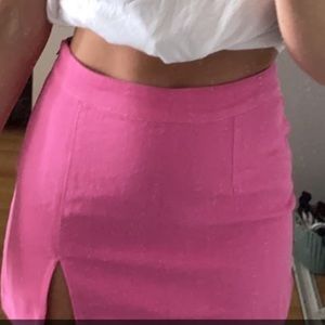 Mini hot pink skirt